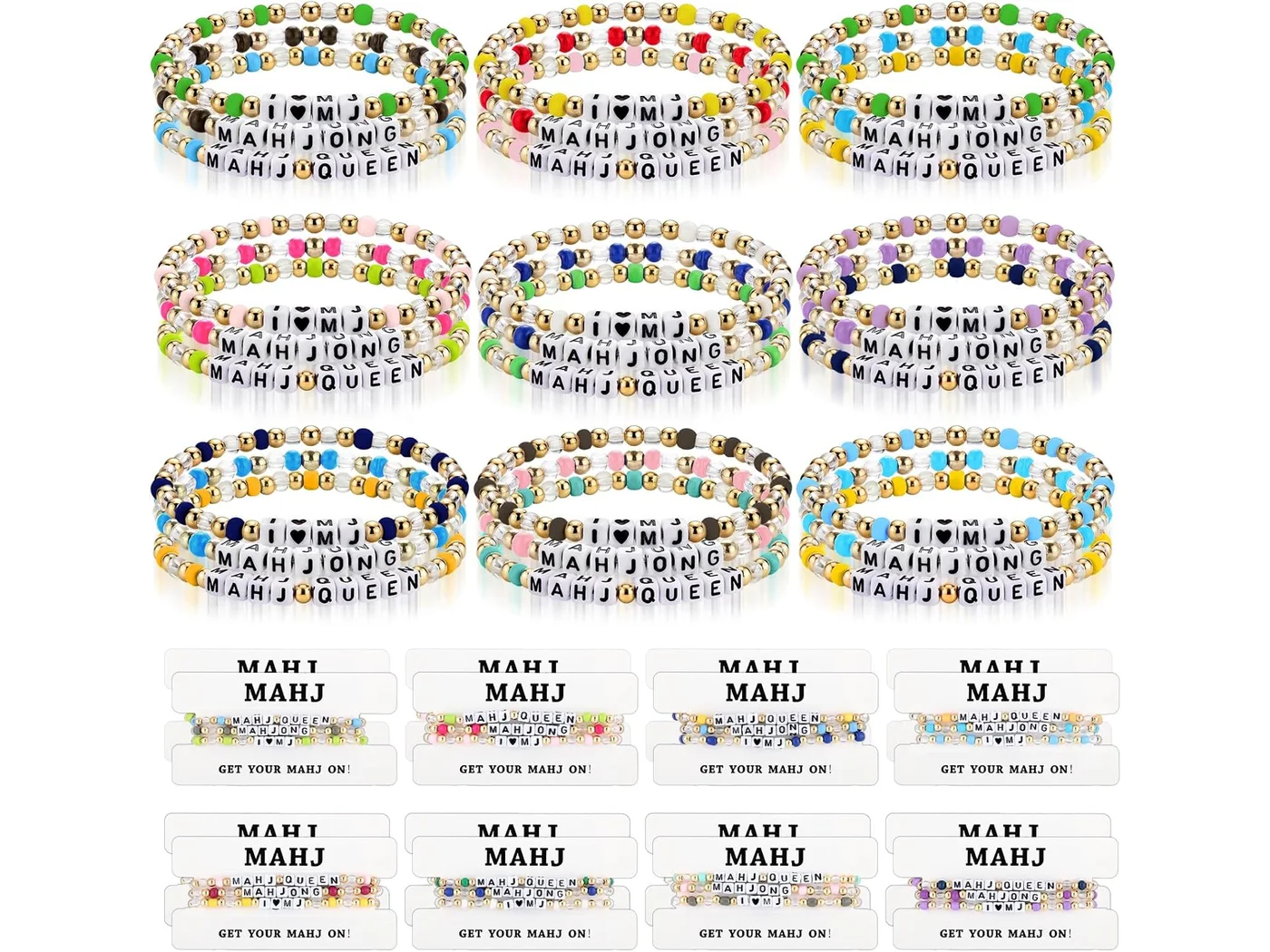 Kigeli 48 piece Mahjong bracelet set